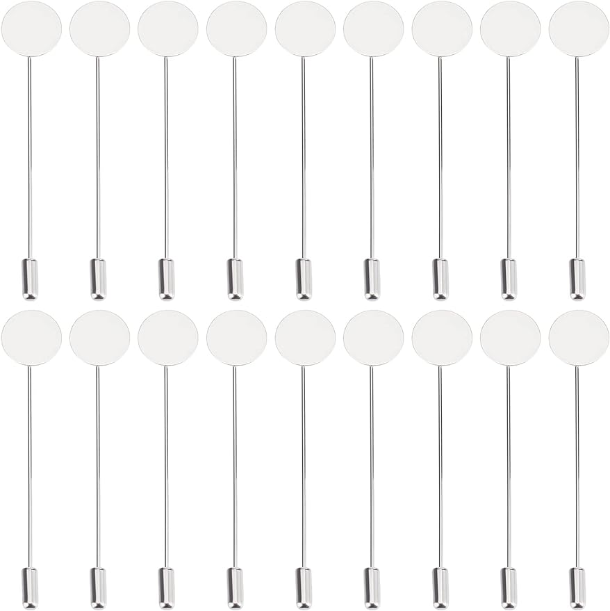 Men'S Accessories Tray - 1 Box 60Pcs Round Tray Lapel
