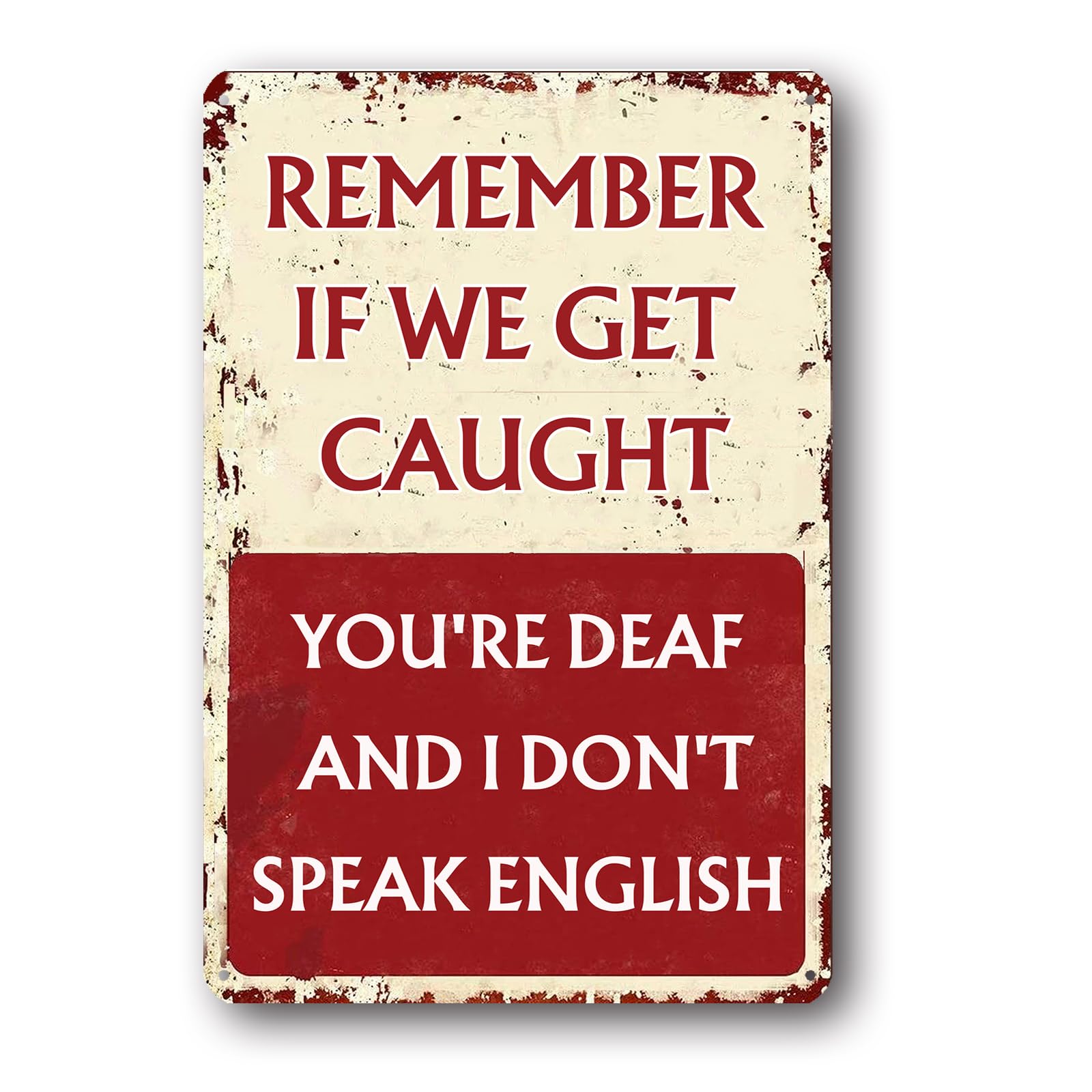 Men Accessories Rule - Funny Sarcasm Metal Tin Signs Home