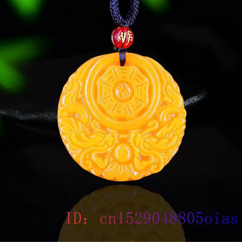 Men Accessories For Gift - Yellow Jade Dragon Pendant Gifts Men