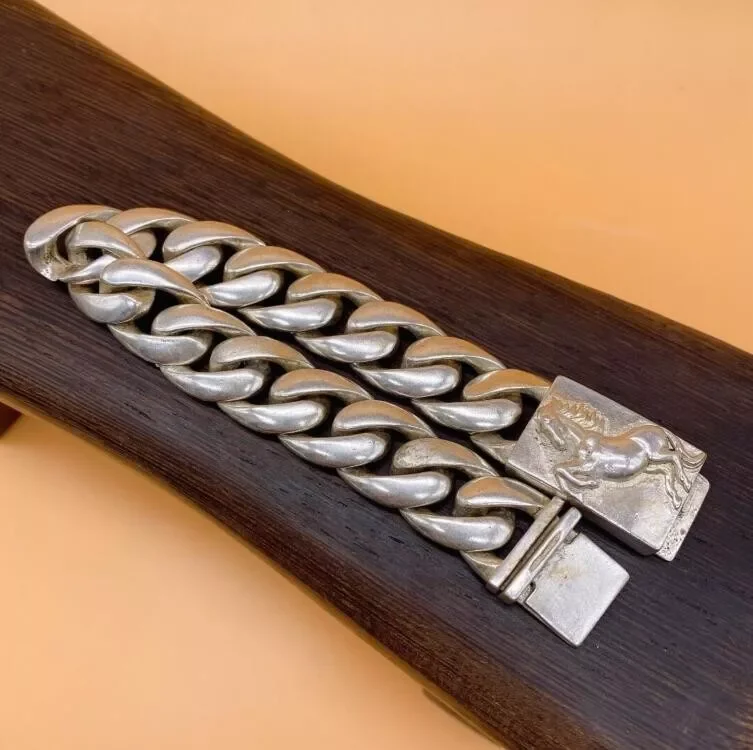 Men Accessories Chain And Bracelet - Fashion Miao Silver Bracelet with Zodiac