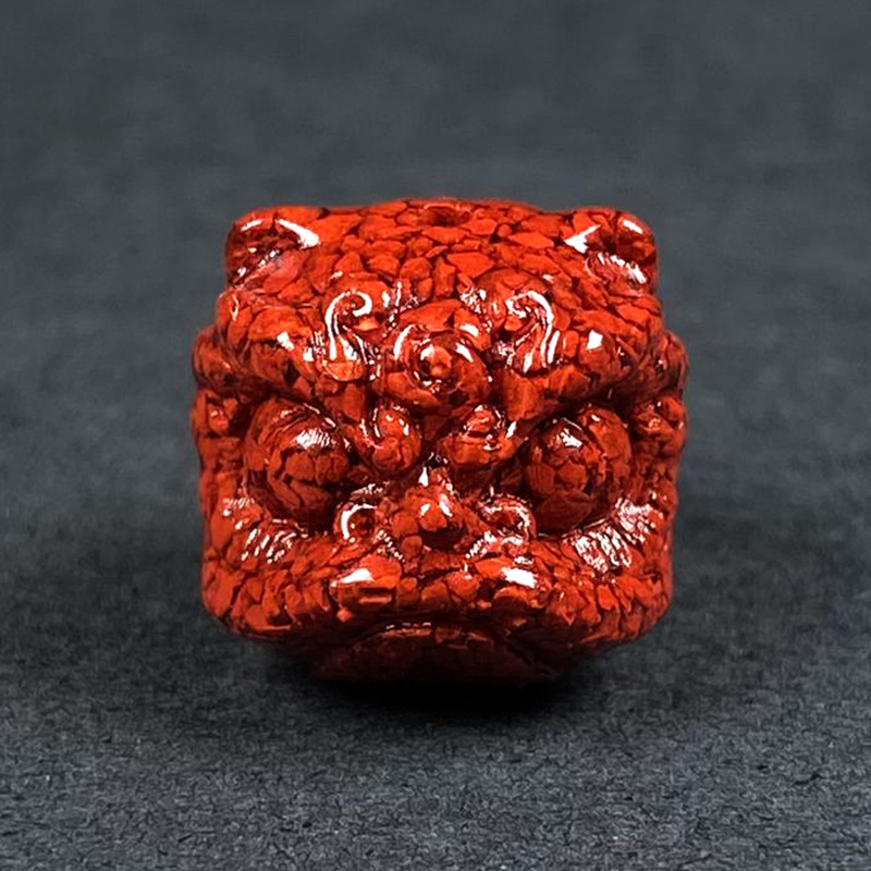 Men Accessories For Gift - 10pc Natural Cinnabar Crystal Lion Dance