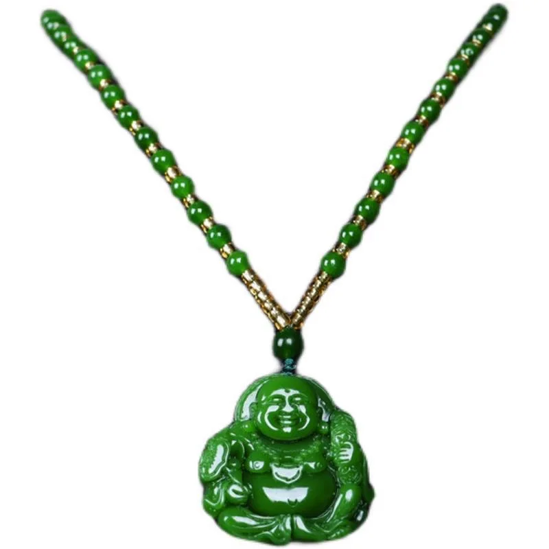 Chinese Green Jade Maitreya Bu - Men Accessories Jewelry ulasan dan harga