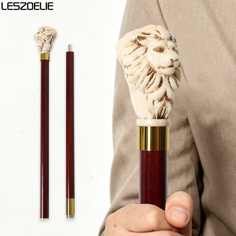 Antique Resin Lion Head Walkin - Men Accessories Elegant ulasan dan harga