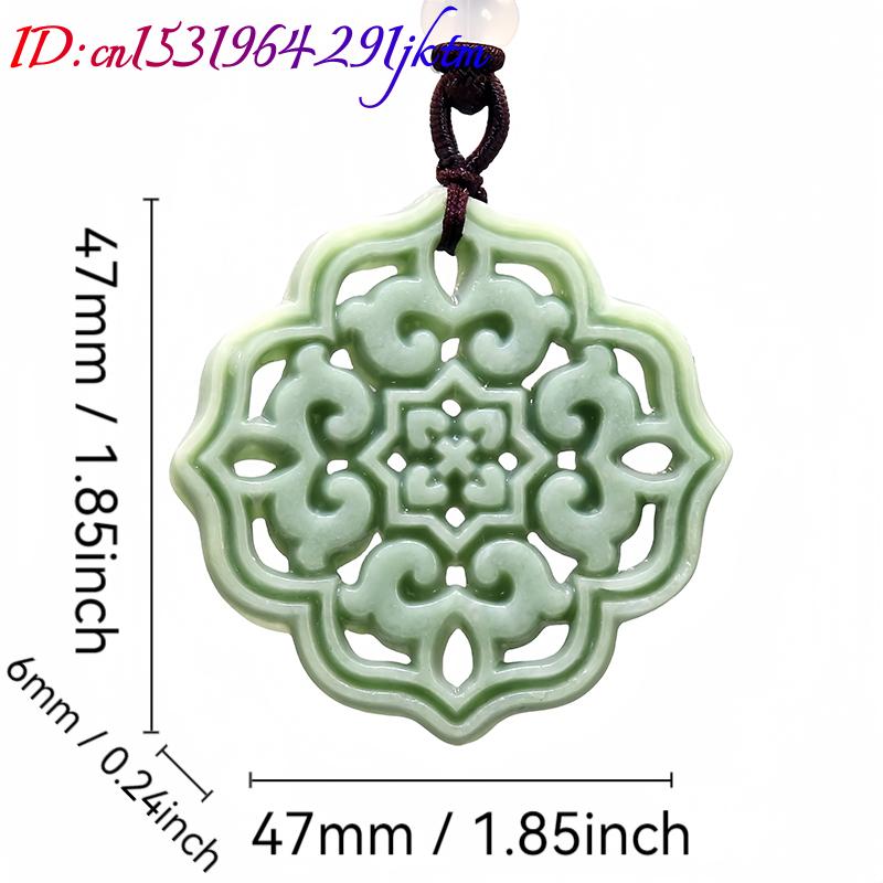 Natural Real Jade Flower Penda - Men Accessories Jewelry ulasan dan harga
