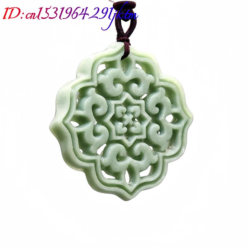 Natural Real Jade Flower Penda - Men Accessories Jewelry ulasan dan harga