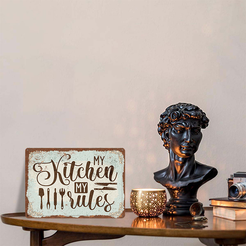 My Kitchen My Rules Sign Metal - Men Accessories Rule ulasan dan harga