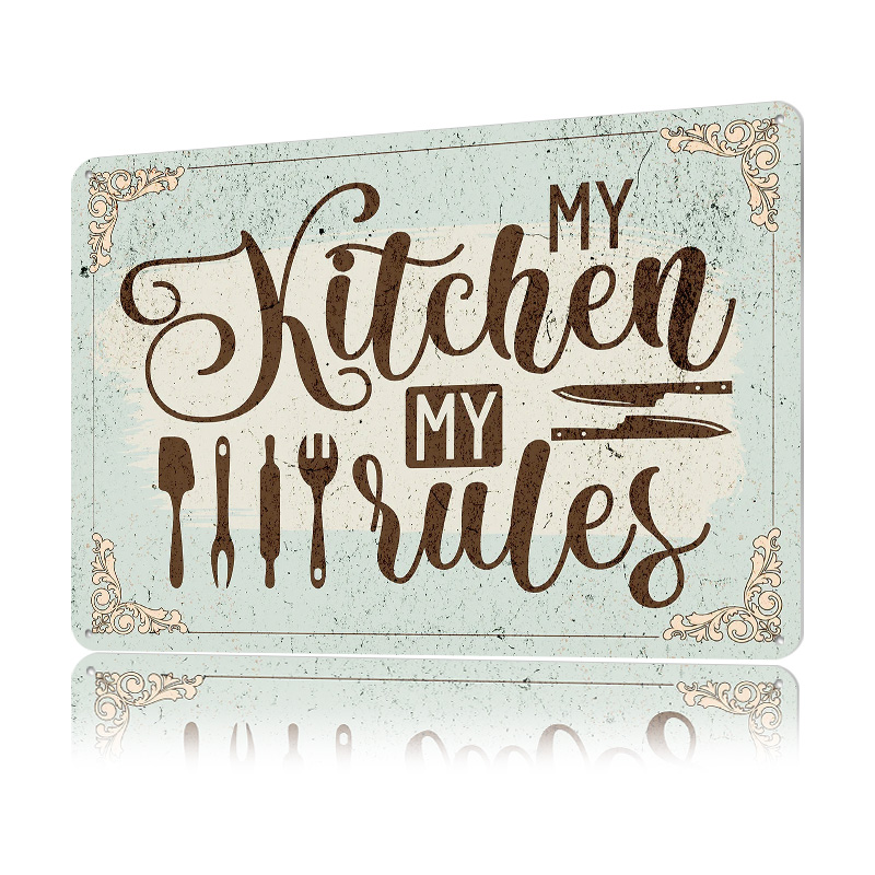 My Kitchen My Rules Sign Metal - Men Accessories Rule ulasan dan harga