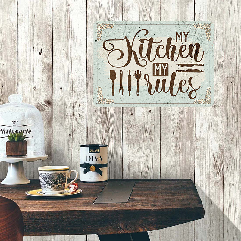 My Kitchen My Rules Sign Metal - Men Accessories Rule ulasan dan harga