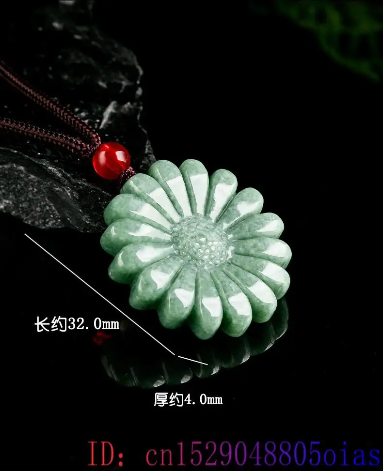 Green Jadeite Sunflower Pendan - Men Accessories Jewelry ulasan dan harga