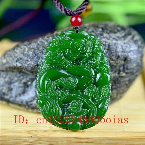 Natural Green Chinese Jade Dra - Men Accessories Jewelry ulasan dan harga