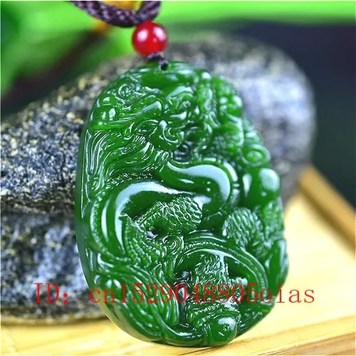 Natural Green Chinese Jade Dra - Men Accessories Jewelry ulasan dan harga