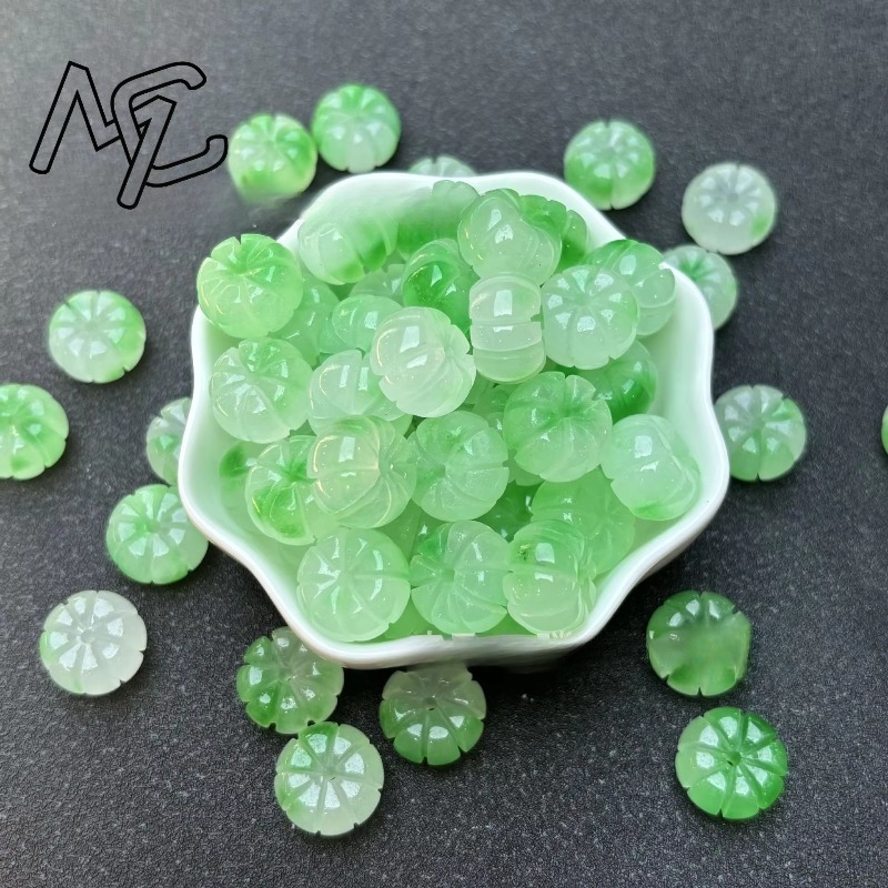 10pcs A Green Jade Pumpkin Bea - Men Accessories For Gift ulasan dan harga