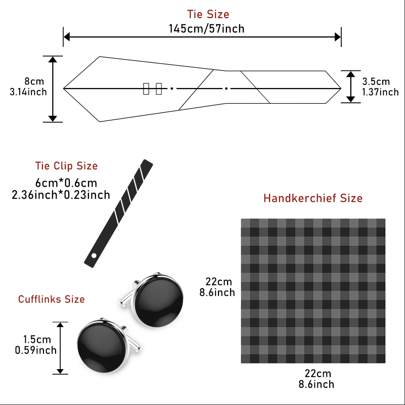 Hot Sale 8 cm Tie Handkerchief - Neck Tie Set Box ulasan dan harga