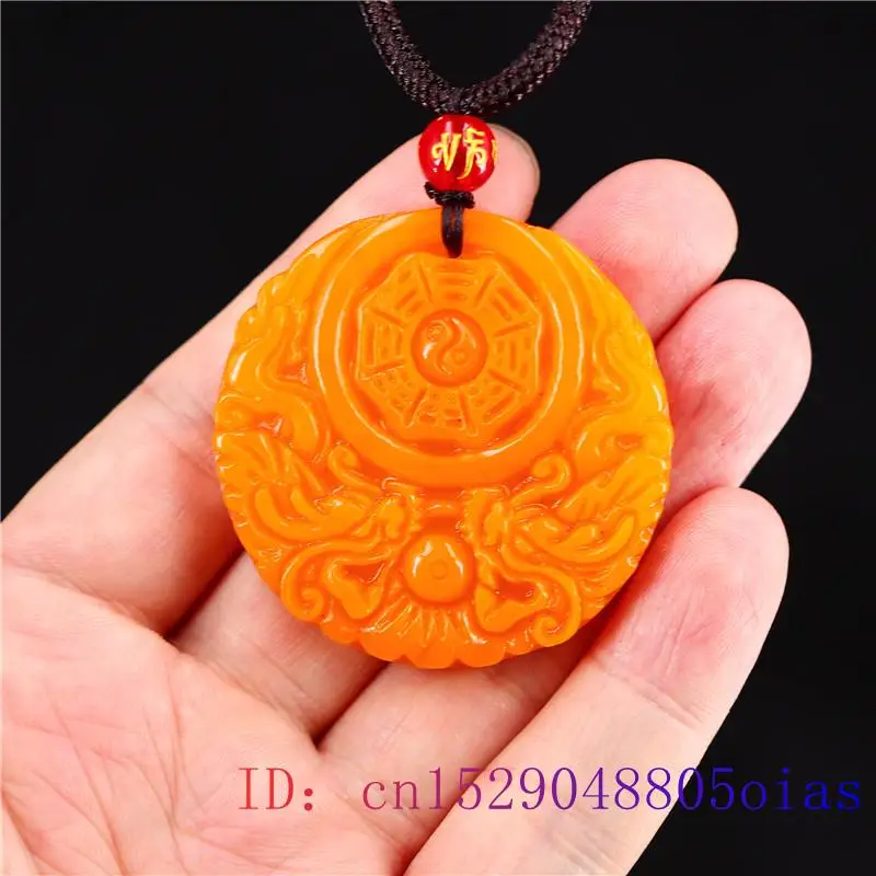Yellow Jade Dragon Pendant Gif - Men Accessories For Gift ulasan dan harga