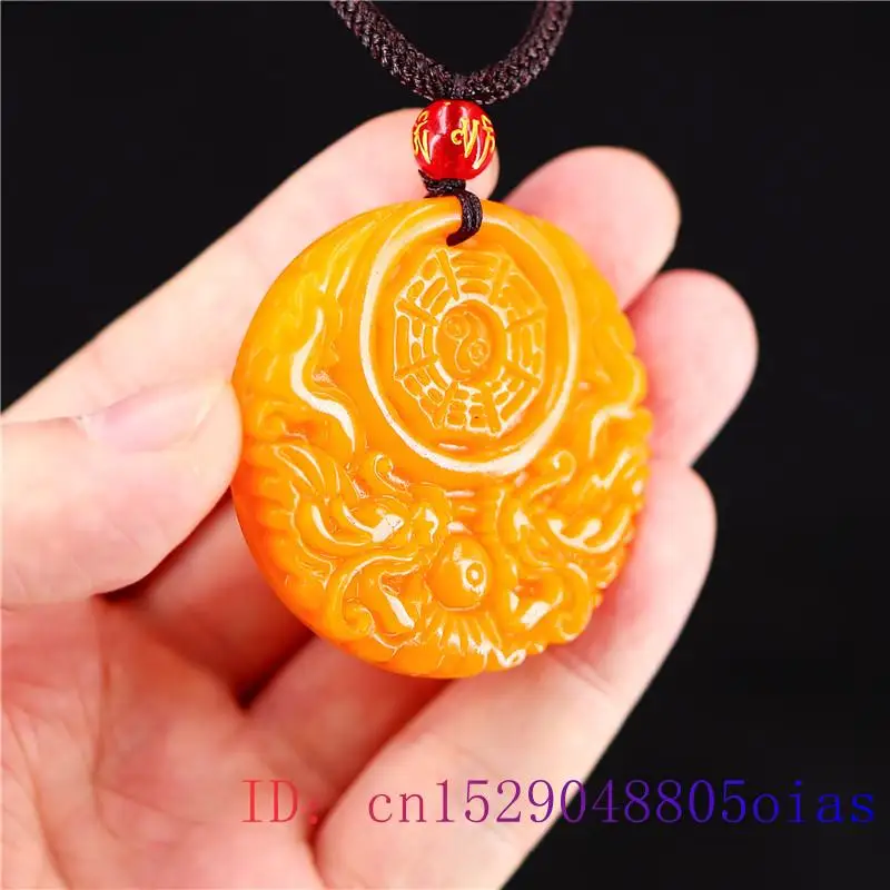 Yellow Jade Dragon Pendant Gif - Men Accessories For Gift ulasan dan harga