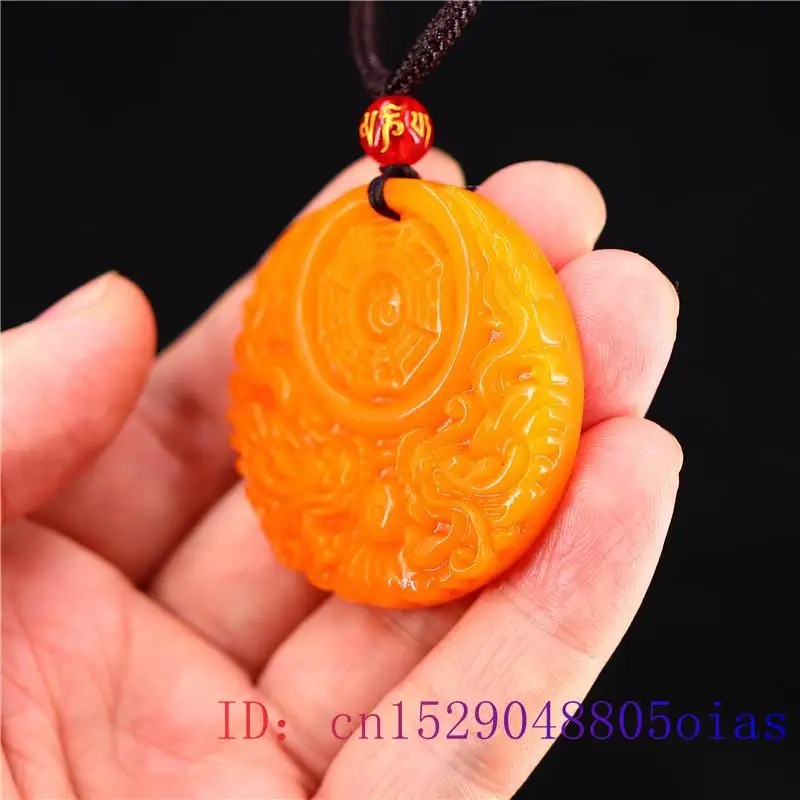 Yellow Jade Dragon Pendant Gif - Men Accessories For Gift ulasan dan harga