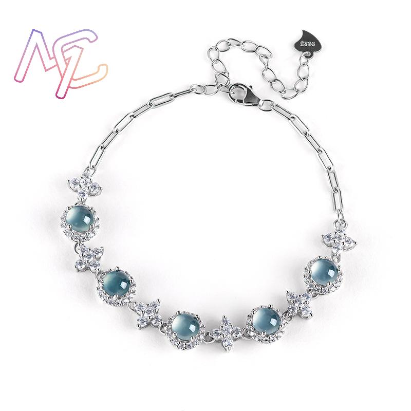 Blue Myanmar Jadeite Bracelet  - Men Accessories For Gift ulasan dan harga