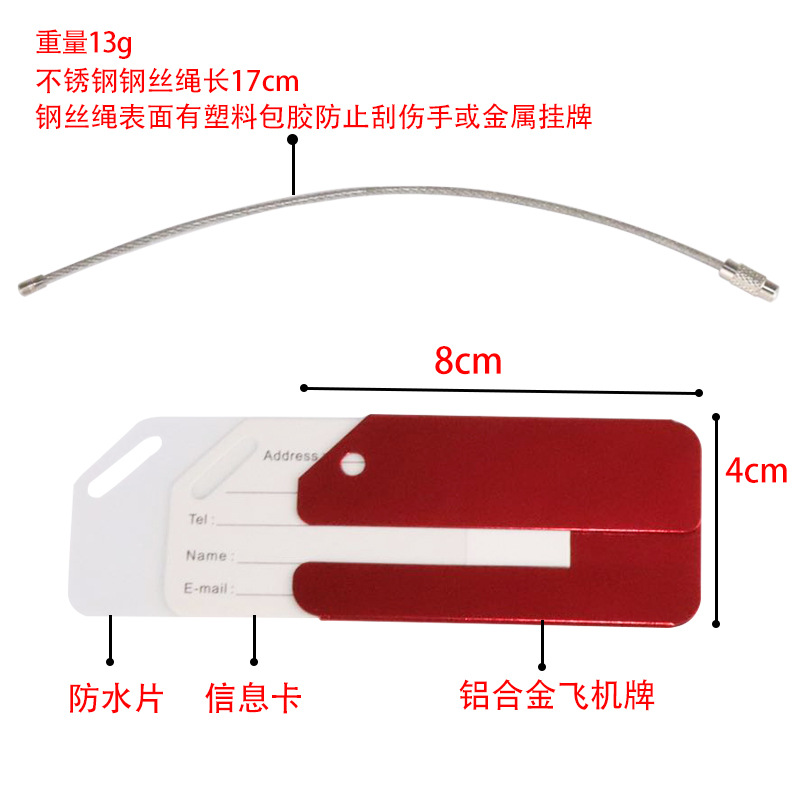 1Pc Aluminum Metal Luggage Tag - Men'S Accessories Holder ulasan dan harga