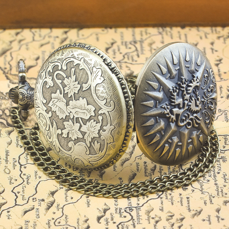Vintage Bronze Pocket Watch,Fl - Men Accessories List ulasan dan harga