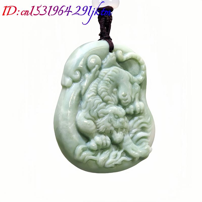Green Natural Real Jade Tiger  - Men Accessories For Gift ulasan dan harga