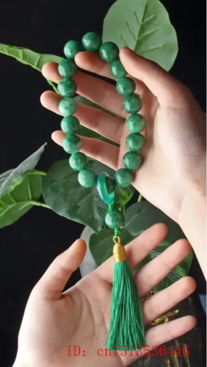 Green Jade Stone 12mm Beads Ta - Men Accessories Jewelry ulasan dan harga