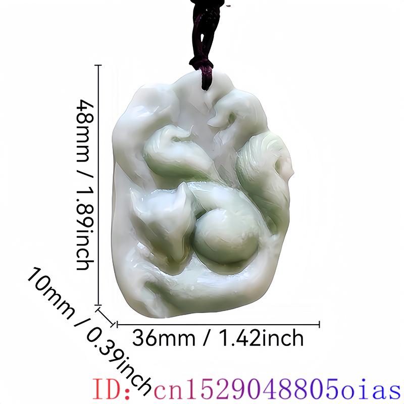 Natural Real Jade Fox Pendant  - Men Accessories Jewelry ulasan dan harga